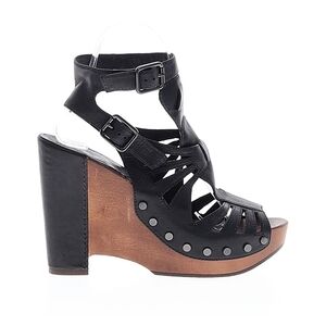 Belle by Sigerson Morrison Black and Brown Wedge Sandals